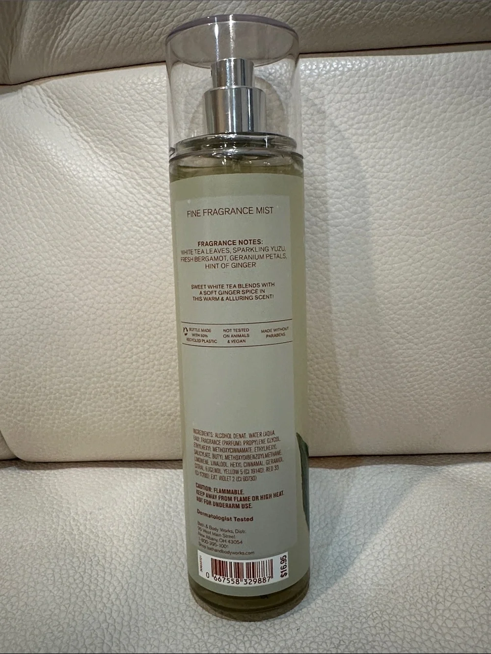 Bath and Body Works Full Size White Tea and Ginger Body Care Set